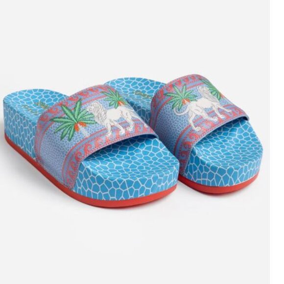 NWT Johnny Was X Paolita Pool Platform Slides Slide Sandals Flats Circe's 10 - Picture 1 of 9